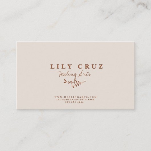 素朴モダンパーソナライズされた名刺 名刺 (正面)