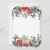 素朴モダンフローラウィンターホリデーオープンハウス 招待状 (裏面)