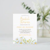 素朴モダンフローラ予算ブライダルシャワー招待状 (スタンド正面)