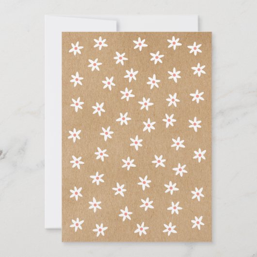 素朴モダンフローラ《キリスト教》洗礼式や命名式 招待状 (裏面)