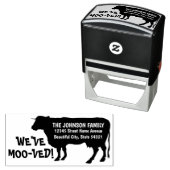 素朴モダン引っ越しましたカウニュー差出人住所 セルフインキングスタンプ (インサイチュ)