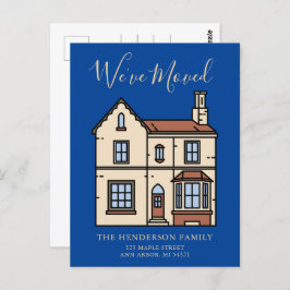 素朴モダン引っ越しました ポストカード