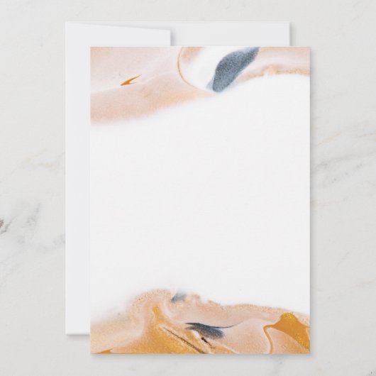 素朴モダン抽象芸術水色ベビーシャワー 招待状 (裏面)