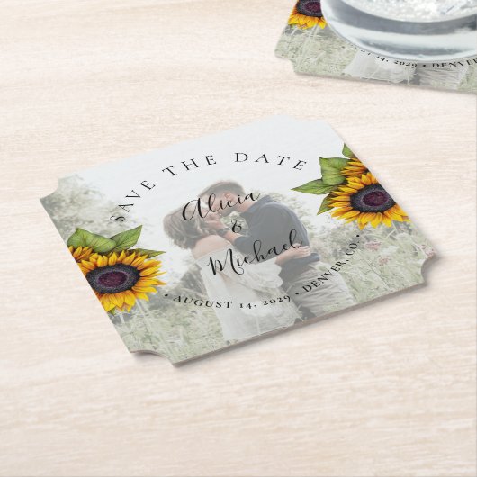 素朴モダン救日結婚付 ペーパーコースター (アングル)