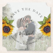 素朴モダン救日結婚付 ペーパーコースター (正面)