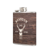 素朴モダン最高のパパエバ名前をカスタムするディアウッド フラスク (左)