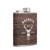 素朴モダン最高のパパエバ名前をカスタムするディアウッド フラスク (右)