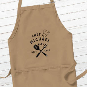 素朴モダン最高のCHEF PAPA EVER FATHER's Day スタンダードエプロン