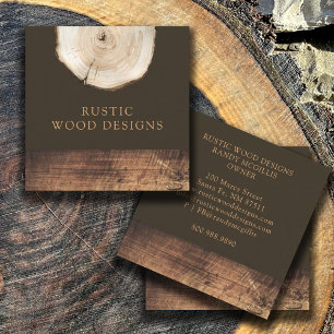 素朴モダン木工大工 スクエア名刺