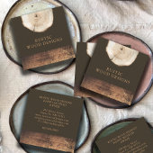 素朴モダン木工大工 スクエア名刺