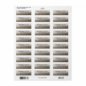 素朴モダン林の霧の景観戻り住所 ラベル (フルシート)