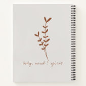 素朴モダン植物業パーソナライズされた務 ノートブック (裏面)