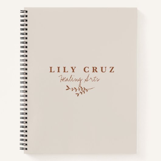 素朴モダン植物業パーソナライズされた務 ノートブック (正面)