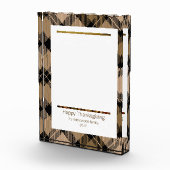 素朴モダン秋ブラウンタータンチェックプレイド フォトブロック (右)