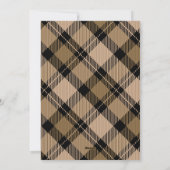 素朴モダン秋ブラウンタータンチェック格子写真 シーズンカード (裏面)