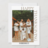 素朴モダン秋ブラウンタータンチェック格子写真 シーズンカード (正面)