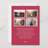 素朴モダン結婚したクリスマス新婚写真ホ シーズンカード (裏面)