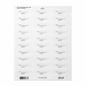 素朴モダン結婚のスクリプト、差出人住所 ラベル (フルシート)