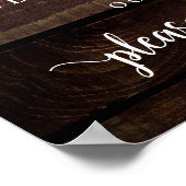 素朴モダン結婚のリハーサルディナーウェルカムポー ポスター (角)