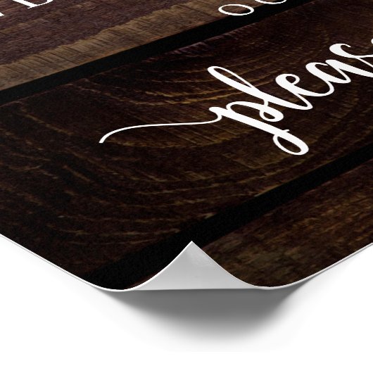 素朴モダン結婚のリハーサルディナーウェルカムポー ポスター (角)