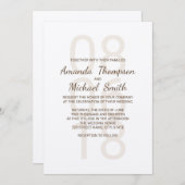 素朴モダン結婚の 招待状 (正面/裏面)