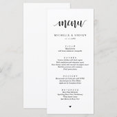 素朴モダン結婚宴会 メニュー (正面/裏面)