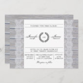 素朴モダン結婚式招待状 招待状 (正面/裏面)