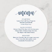 素朴モダン結婚披露宴ディナー メニュー (正面)