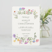 素朴モダン縁ど花結婚病 招待状 (スタンド正面)