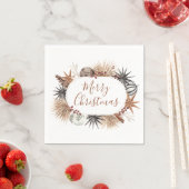 素朴モダン自然聖降誕祭 スタンダードカクテルナプキン (インサイチュ)