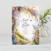 素朴モダン花結婚の セーブザデート (スタンド正面)