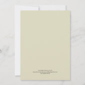 素朴モダン葉緑結婚 招待状 (裏面)