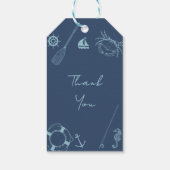 素朴モダン魚釣りボ航海のイベビーシューウェ ギフトタグ (裏面)