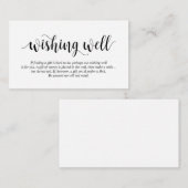 素朴モダン黒文字結婚願い エンクロージャーカード (正面/裏面)