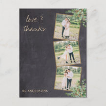 素朴モダンChalkboard写真結婚の感謝