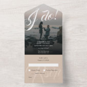 素朴モダンI Do婚約写真結婚 オールインワン招待状 (内側)