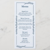 素朴モノクロフローラ結婚の メニュー (正面)