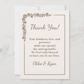 素朴モノクロ結婚サンキューカード サンキューカード (正面)