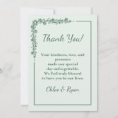 素朴モノクロ結婚サンキューカード サンキューカード (正面)