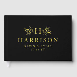 素朴モノグラシンプルムのイニシャルと名結婚前 ゲストブック