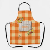 素朴モノグラムの牛 エプロン (正面)