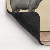 素朴ヤギと木目 マウスパッド (コーナー)