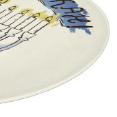 素朴ユダヤ人ヒリ絵を描ダイハヌカー（ユダヤ教）メノラー カッティングボード (角)