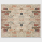 素朴ユニークヴィンテージ旧レンガの自然なテクスチャ ラッピングペーパー (フラット)