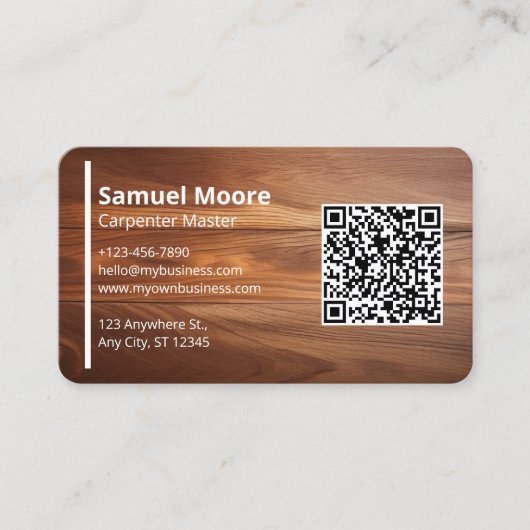 素朴ユニーク大工 名刺 (正面)