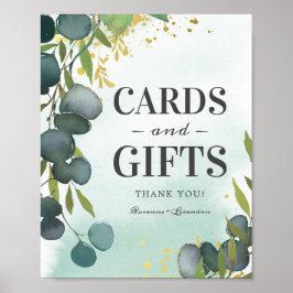 素朴ユーカリのギフト&カー結婚ド ポスター