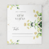 素朴ユーカリの緑の美エレガント情的 プレイスカード (外部開封)