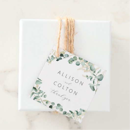 素朴ユーカリグリーンリー結婚ボホ フェイバータグ (インサイチュ)