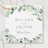 素朴ユーカリグリーンリー結婚ボホ フェイバータグ (正面)