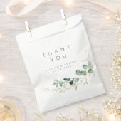 素朴ユーカリグリーンリー結婚ボホ フェイバーバッグ (クリップ留めされた状態)